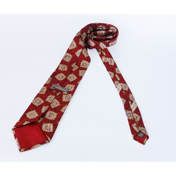 VTG 80s Valentino Italy Floral Mandilion Silk Tie 57" Retro Wedding Luxury Boho - Picture 11 of 16